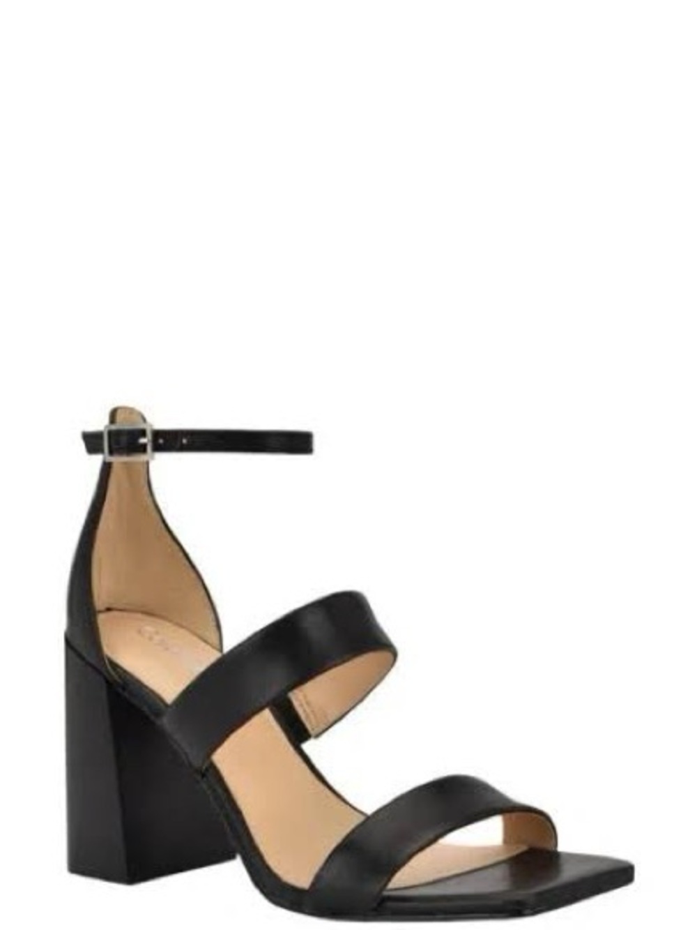 Calvin Klein Black Strappy Block Heel Sandals Size 10 NEW